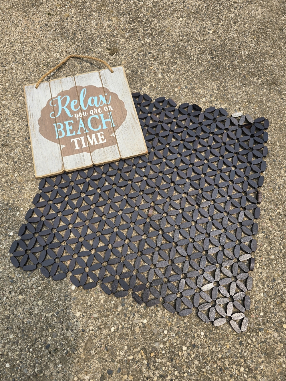 Hobby Lobby Relax You Are On Beach Time Sign - Brown & Aqua